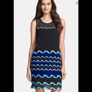 Diane von Furstenberg Wave Embroider Shift Dress